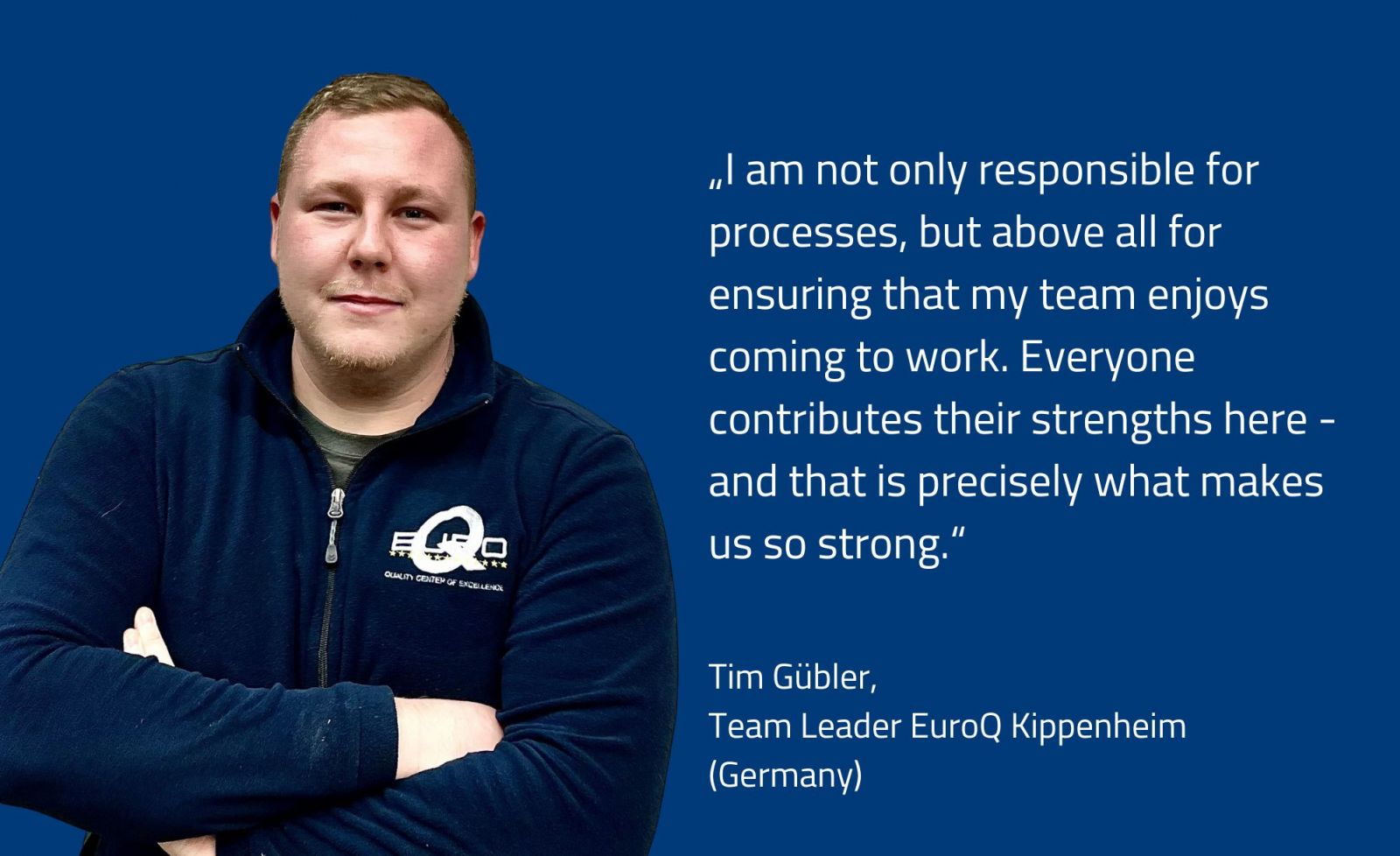 shows Tim Guebler from EuroQ Kippenheim (Germany)